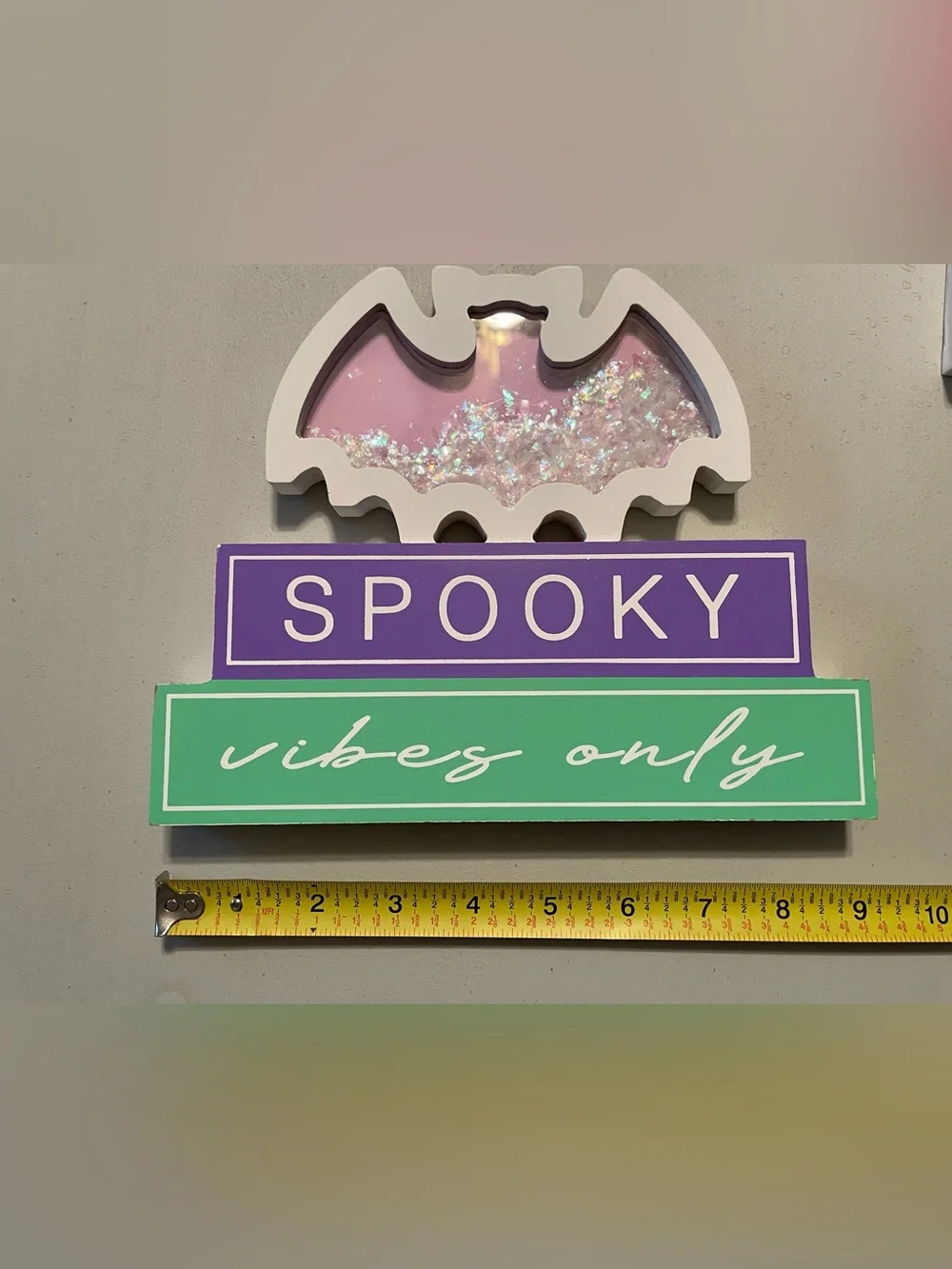 Halloween Hocus Pocus & Spooky Decorative Sign Set in Pink, Teal, Purple, Green